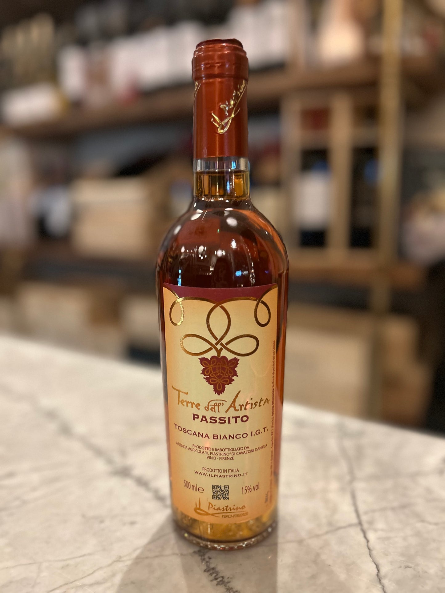 Vino PASSITO 'Terre d'artista' Toscana Bianco IGT Azienda Agricola Il Piastrino Vinci