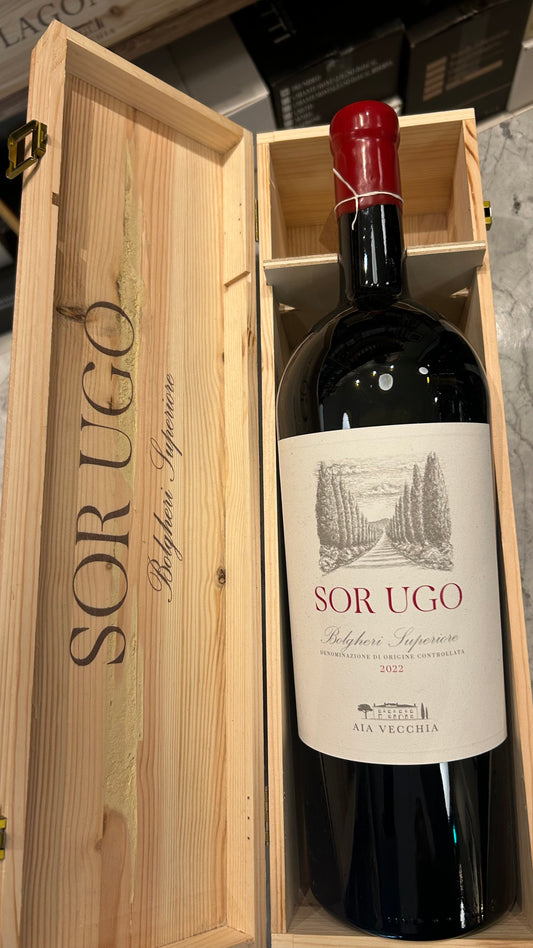 Rosso Bolgheri Superiore 2022 'SOR UGO DOC' 3lt Cabernet Sauvignon, Merlot, Cabernet Franc, Petit Verdot Azienda Agricola Aia Vecchia