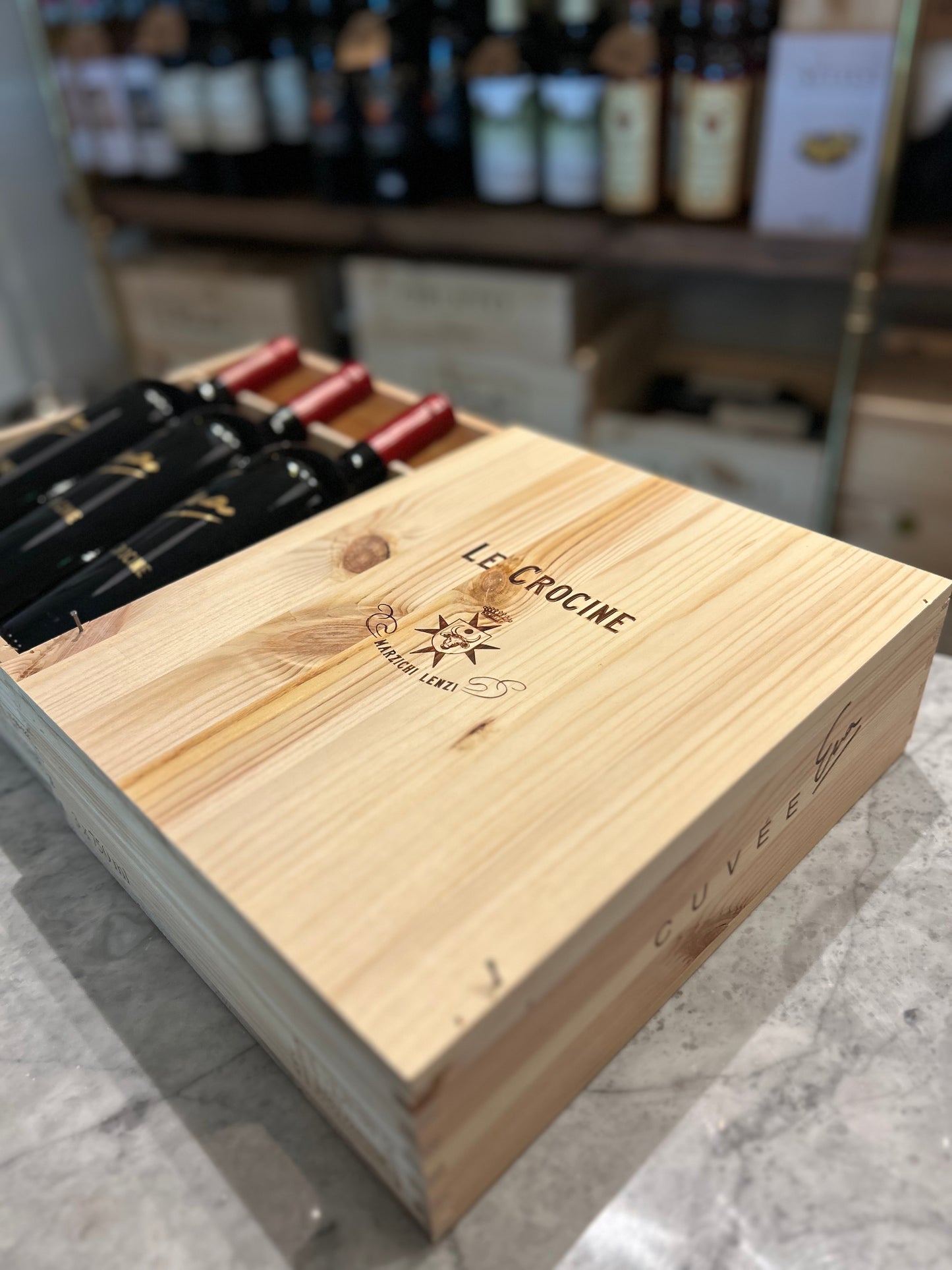 Rosso 'EVA' IGT Toscana 750ml x3 in WOODEN BOX LIMITED EDITION Marzichi Lenzi Bibbona