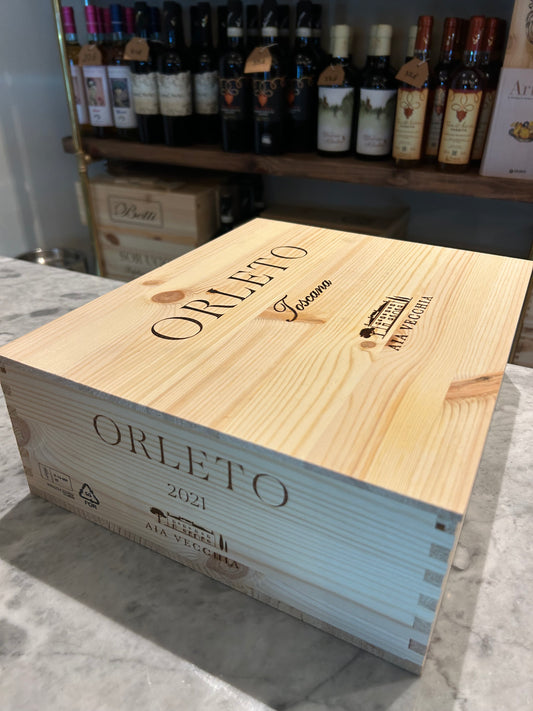 Rosso 'ORLETO' 3x750ml WOODEN BOX 100% Cabernet Franc IGT Toscana 2021 Azienda Agricola Aia Vecchia