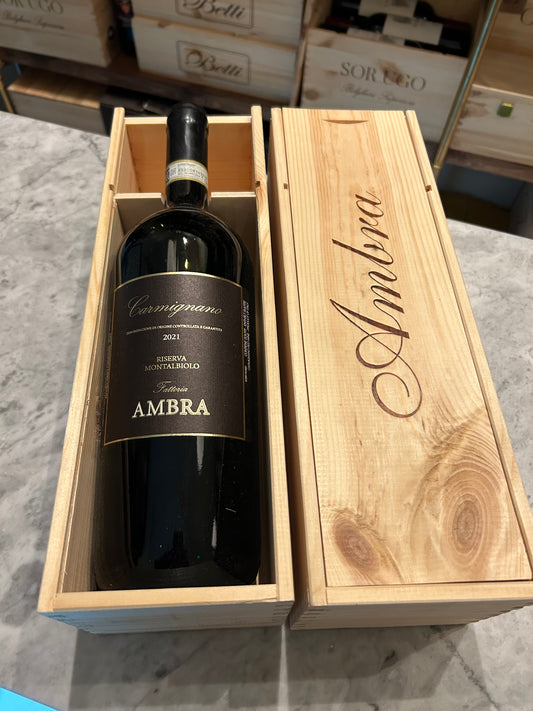 Carmignano DOCG Riserva “Montalbiolo” BIO Organic 2021 MAGNUM 1.5lt 70% Sangiovese, 20% Canaiolo Nero, 10% Uva Francesca (Cabernet)