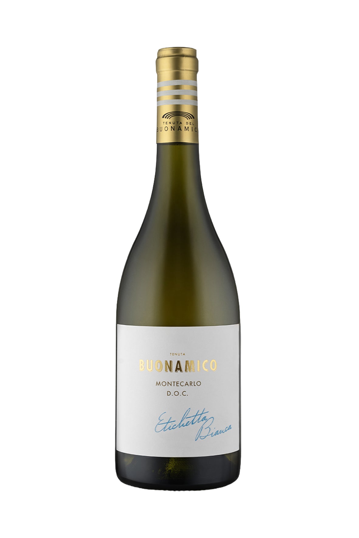 Bianco DOC 'Etichetta Bianca' 750ml Trebbiano Toscano Pinot Bianco Sauvignon Blanc Malvasia Semillon Tenuta del Buonamico Montecarlo