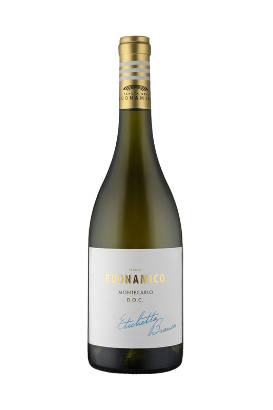 Bianco DOC 'Etichetta Bianca' 750ml Trebbiano Toscano Pinot Bianco Sauvignon Blanc Malvasia Semillon Tenuta del Buonamico Montecarlo