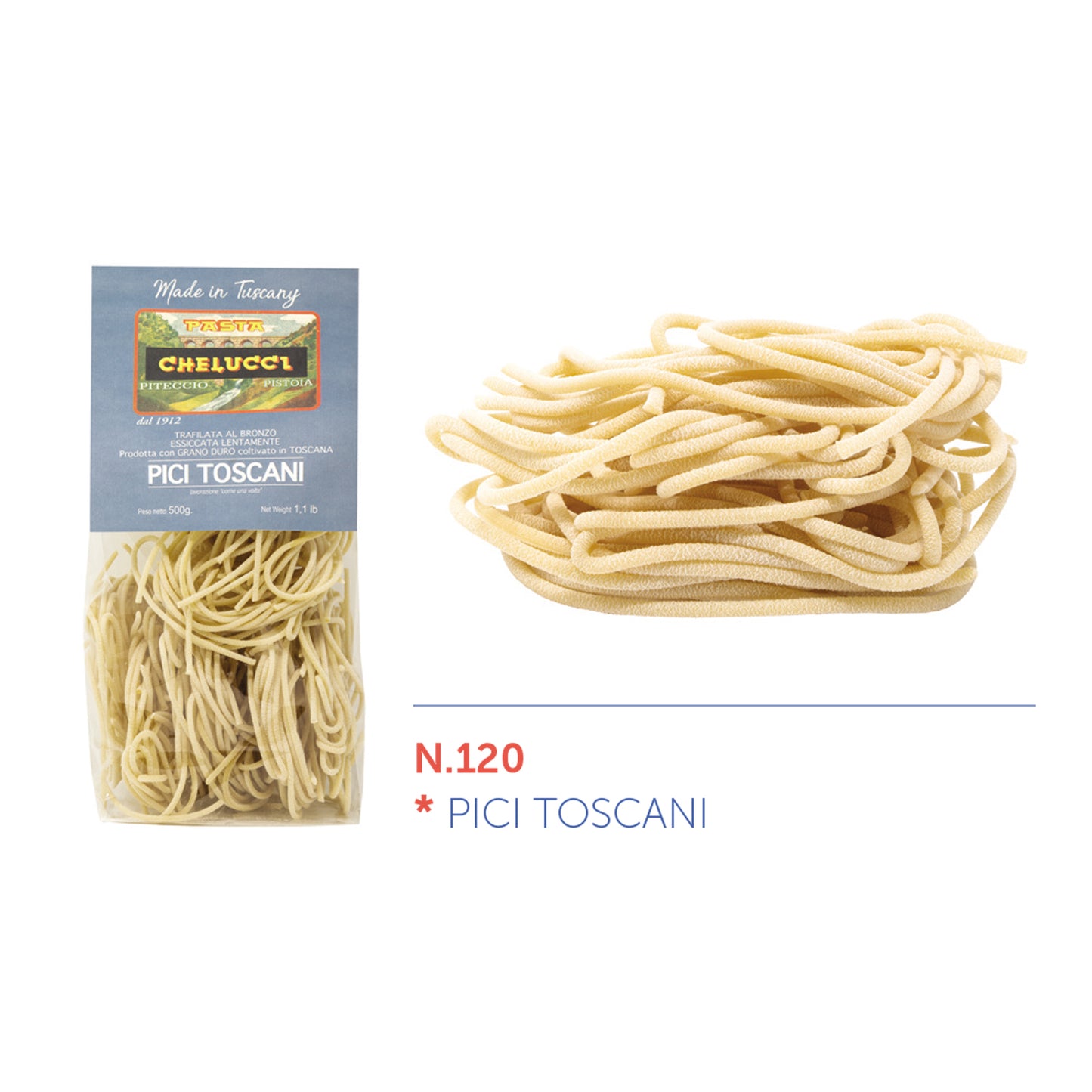 Pici Toscani N.120 Pastificio Chelucci 500g